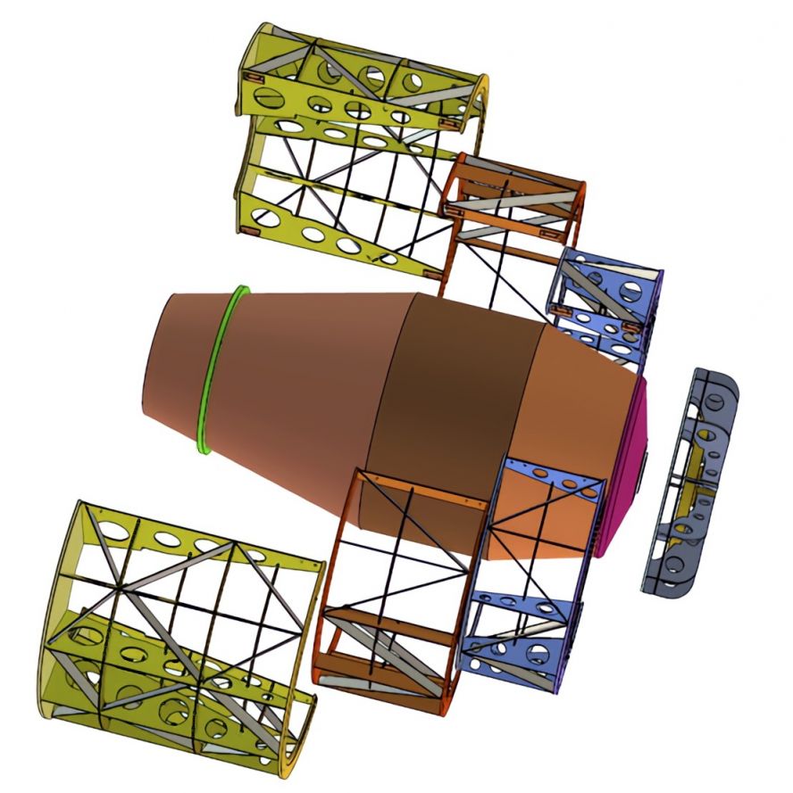 封頭胎膜、前錐胎膜、中節胎膜、后錐胎膜